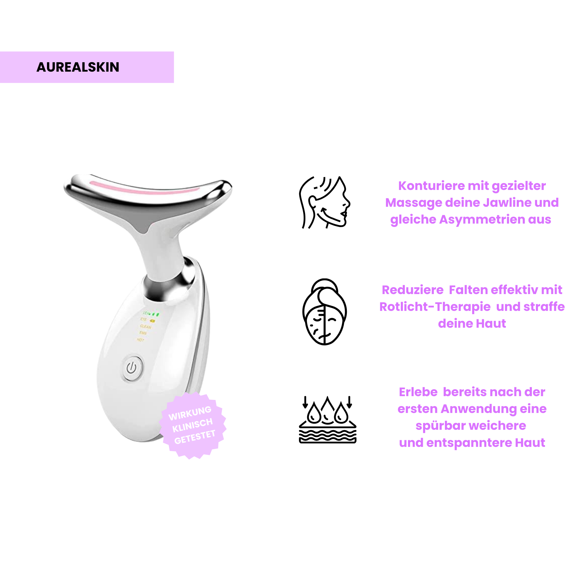 EMS GuaSha | Beauty Tool mit Lichttherapie